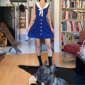 Vintage 1970’s sailor collar mini dress